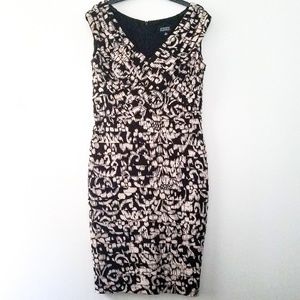 Adrianna Papell Sleeveless Tiered Sheath D…